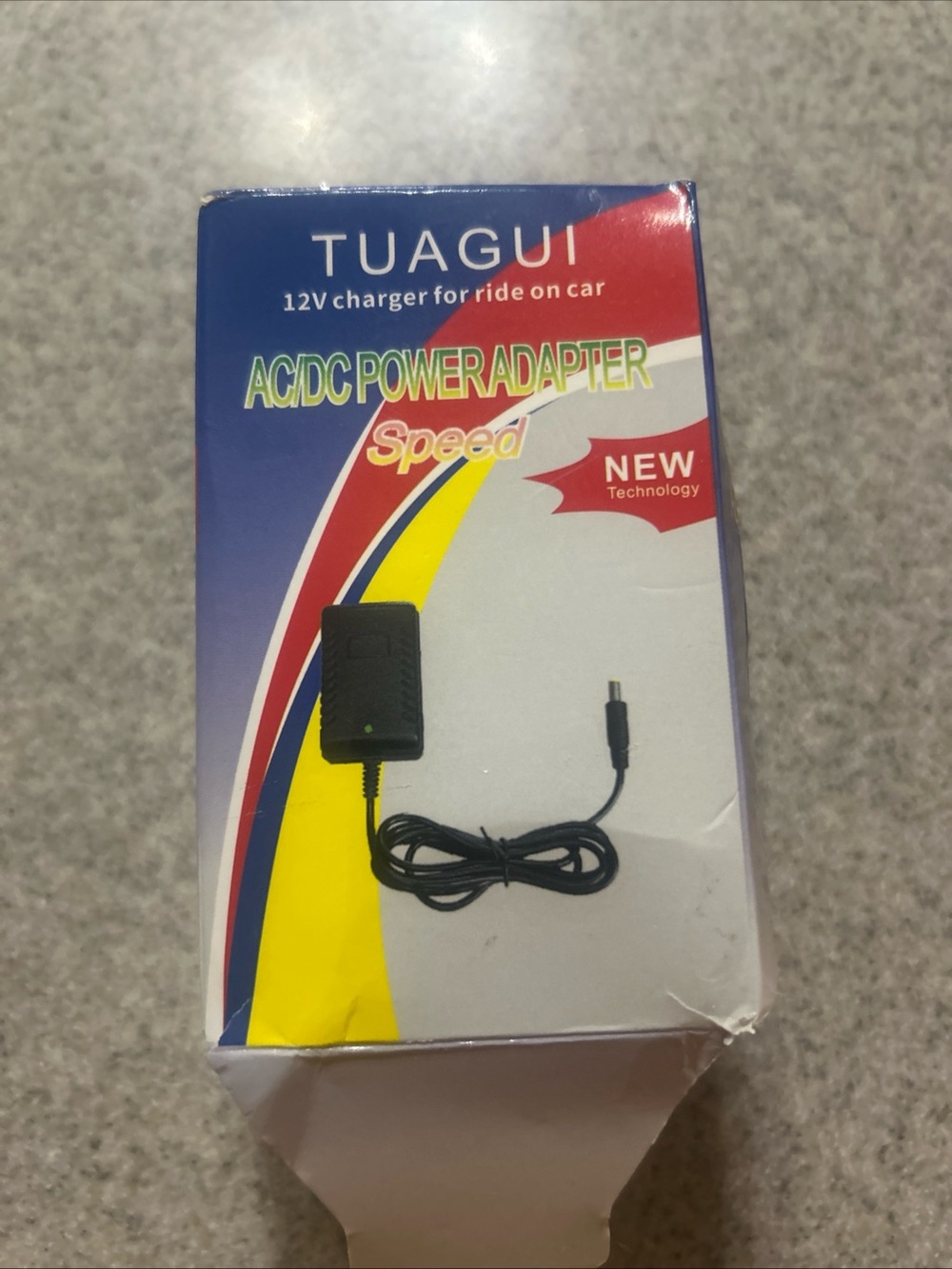 TUAGUI AC/DC Power Adapter Charger in Blue, Red, Yellow